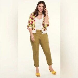 CABI Trooper Pants in Moss Green Sz 12 #6479 NWOT